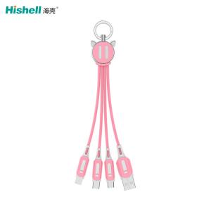 China Multifunctional 3 In 1 Mobile Phone Charging Cable Fireproof Length 15CM factory