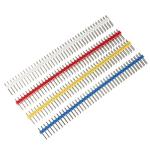 Colored 40 Pins 2.54mm Single Row Straight Pin Header Male Connector Strip for