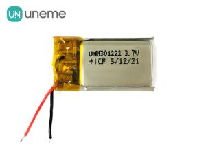 China Custom Small Lipo Battery 3.7V 301222 50mAh Weight 2.0g AC Impedance 1KHz factory