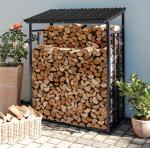 BSCI Heavy Duty Firewood Rack 110x70x145cm Metal Fireplace Wood stove racks Log