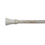 3D Pattern Curtain Rod Finials White Sweep Gold Curtain Rod Set