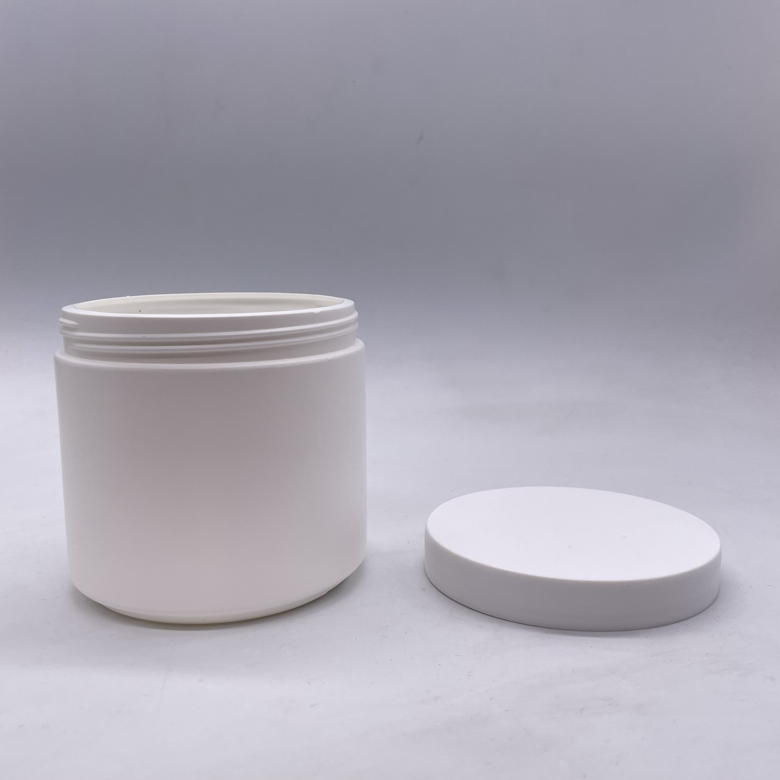 UV Proof 350ml HDPE Material Plastic Jar for Cosmetic Cream Customizable Logo WHITE
