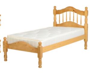 China modern single bed pine wood factory