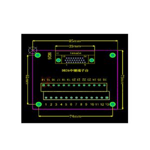 DB26 D Sub 26 Pin Connector Terminal Block Breakout Board DIN Rail