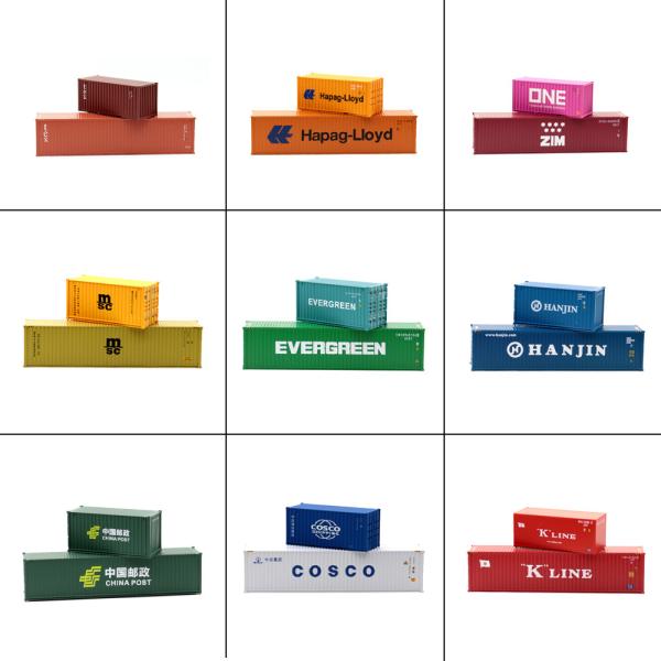 Model Railway HO Scale 1:87 train SHIPPING container for railroad landscape