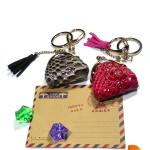 Sliver Plated Coin Holder Small Purse Keychain With Debossed Logo