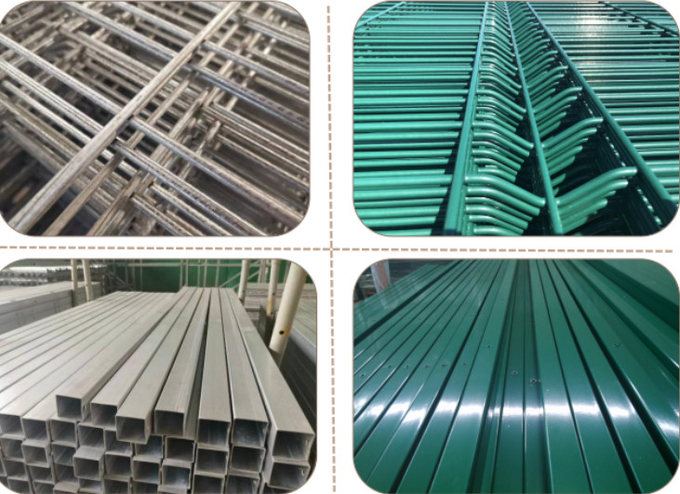 Galvanized V Mesh Fecning / 3D Curved Wire Mesh Fencing For School / Garden