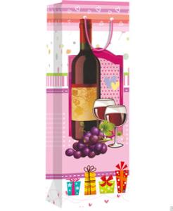 China Hiqh quality custom paper material for shopping wine bag factory