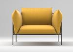 Steel Frame 280gsm Cushion Fabric Outdoor Sofa Set