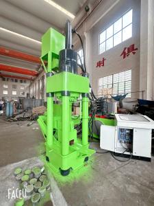 China 30KW Motor Metal Briquette Press Efficiently Briquetting Metal Chips Into Dense Briquettes factory