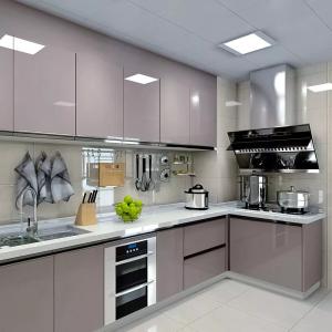 China 304 Stainless Steel Hotel Furniture Integral Hotel Kitchen Cabinets factory