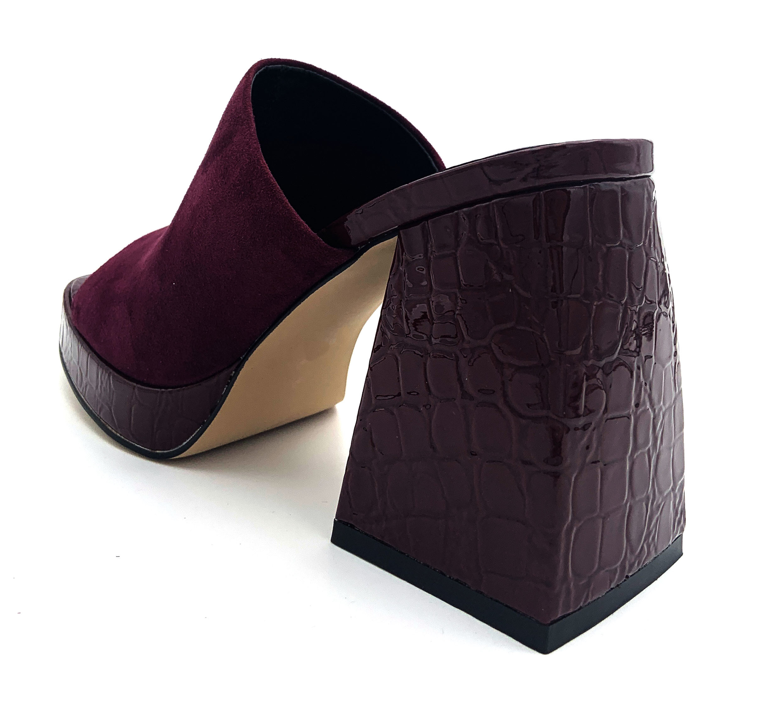 Elegant High Heel Women Mule Heels Medium Width Open Toe Style