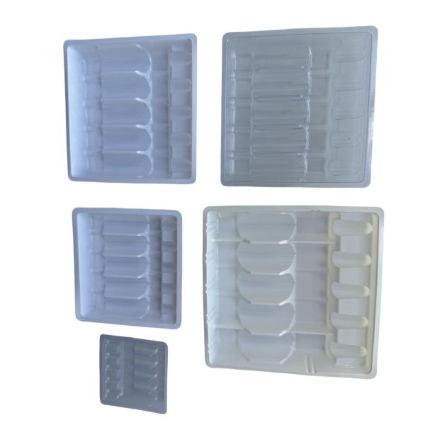 PET blister packaging tray 1ml 2ml water injection medicine ampoule tray custom wholesale