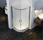 Bathroom Tempered Glass Shower Enclosure Sliding Door Aluminum Framed