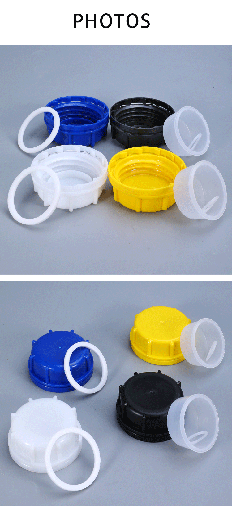 Custom Order Accepted 38mm 53mm 60mm Black and White Screw Cap for Engine Oil Bottle