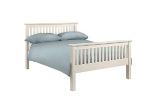 China modern double bed pine wood factory