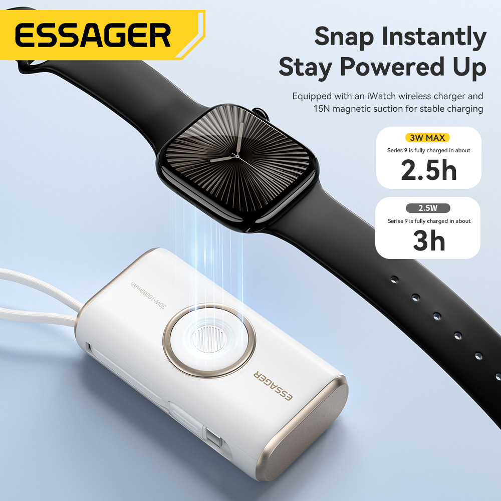 ESSAGER ES-D018 Series Portable Battery Power Bank 10000 Mah With 30W USB-C