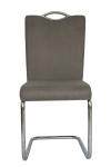 Chrome Plated Pu Handle Leather Parsons Chair