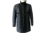 Black Plastic Zip Through Mens Medium Trench Coat / Cavalry Twill Coat TW85490