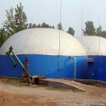 Top Mounted Double Membrane Biogas Storage Tanks For Anaerobic Digestion Plants