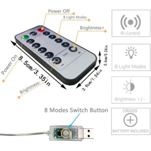 300 Leds Multicolor Fairy Lights Window Curtain String Lights With Remote