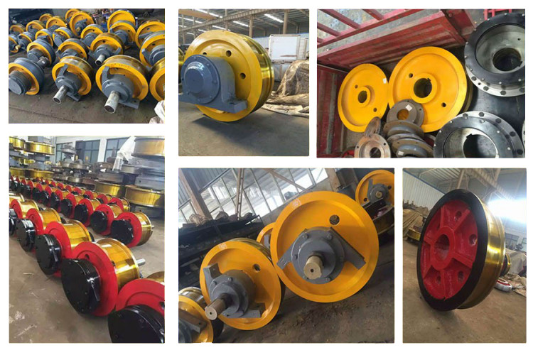 Cast Iron Crane Trolley Wheels 300-2300mm Diameter For Railway Cart Applied Mining