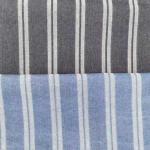 Yarn Dyed Print Striped Denim Cotton Fabric For Jeans Indigo Blue