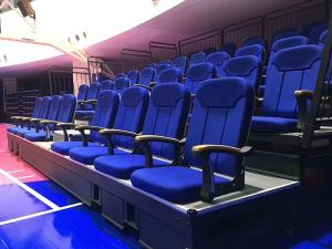 China Telescopic Bleacher Audience Systems Retractable Seating Floor Mounted factory