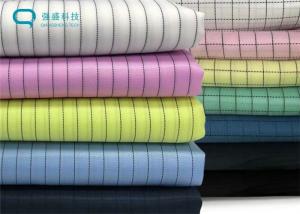 China Polyester Fabric With Carbon Yarn For Cleanroom Clothes factory
