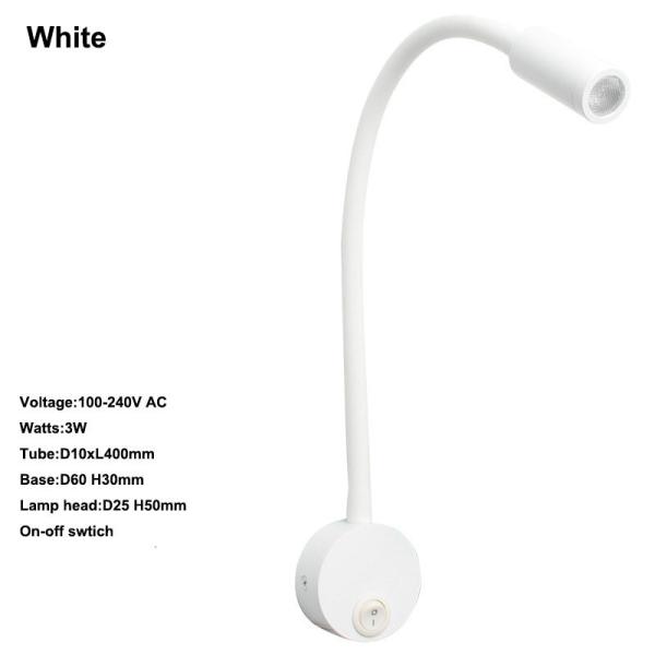 3W manufacturer Snake lamp Bedside Reading wall lamp Hotel Headboard lighting bed Wall Lamp Gooseneck Light