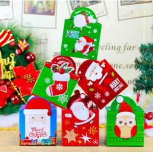 Cardboard Paper Christmas Apple Box 9x9x16cm Full Color CMYK Printing