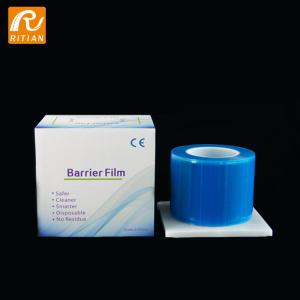 China 1200 Sheet 50mic Medical Barrier Film Roll With Dispenser Box factory