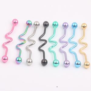 China Fashion body piercing jewelry industrial barbell earrings on hot sale factory