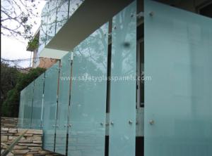 China Shower Room Obscure Acid Etched Glass Patterns , Double Sided Auto Float Glass factory
