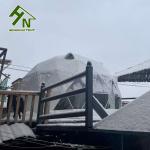 White PVC Big Party Event Igloo Geodesic Dome Tent Install On The Snow