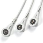 Kontron 125 128 VSM510 ECG Cable and Leadwires 3Lead AHA Snap 7Pin Connector ECG