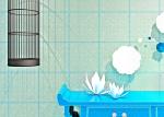 Cyan Bronzing Non-Woven Paper Modern Removable Wallpaper for Living Room