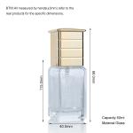 50ml Transparent Glass Clear Rectangle Bottle With White Pump For Empty Cosmetic