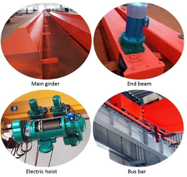 Remote Control Single Girder Bridge Crane With Cabin Rain Cover Weight Display Lighting System