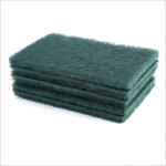 High Absorption Green Dish Washing Scrub Pads Hygienic Soft With Handle