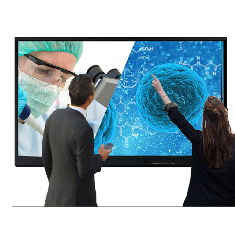 86 Inch Smart TV Monitors Interactive Whiteboard Flat Panel with All In One PC Touch Screen For School Office Showcase