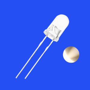 China Clear Lens Round Head 5MM Diode High CRI Ra&gt;90 2800K Warm White Color 14000-16000mcd Ultra Bright LED factory
