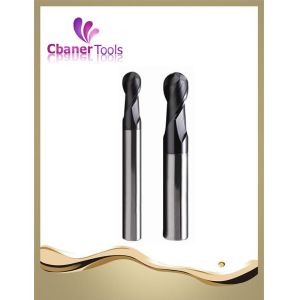 Super Quality HRC45 tungsten carbide 2Flutes ball nose end mills