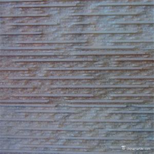 China Pink And White Color Quartzite Stone Veneer , Natural Thin Stone Veneer Panels factory