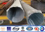 Octagonal Round Power Transmission Poles Electrical Galvanized Steel Electric