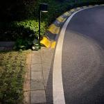Cold White Outdoor Solar Powered Lamp Post Lights 6000K SMD LED