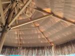 9 ft synthetic thatch beach umbrella 8 ribs plastic Thatched Tiki umbrella sand