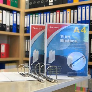 Office School Stationery PVC File Folder with 4 Ring Binder and Customizable A4