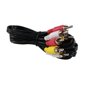 6ft RCA AV Cable 3-Piece Composite Video Audio for TVs DVD Players
