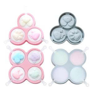 Ice Cube Trays Set Of 2, Easy Release 4 Flexible Silicone Ice Cube Molds With